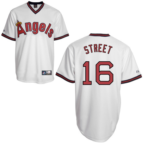 Huston Street #16 Youth Baseball Jersey-Los Angeles Angels of Anaheim Authentic Cooperstown White MLB Jersey